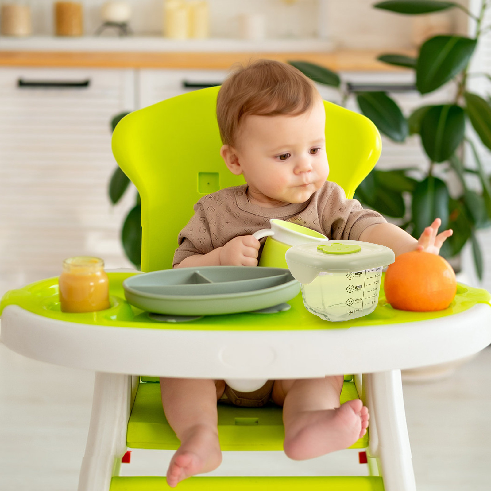 Baby Food Glass Jars - 2Pcs Reusable Baby Food Storage Jars