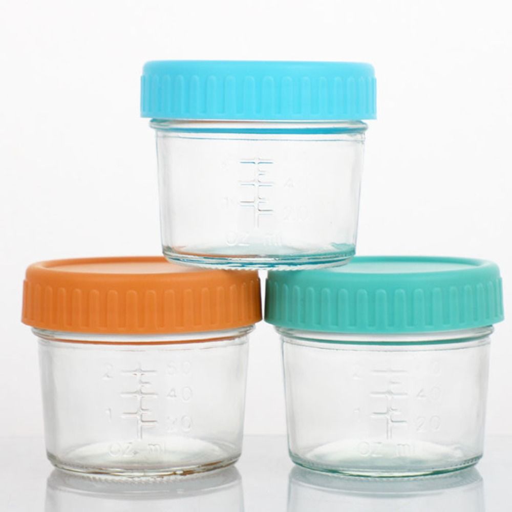 Baby Food Glass Jars - 6pcs Mason Jar Glass Baby Food