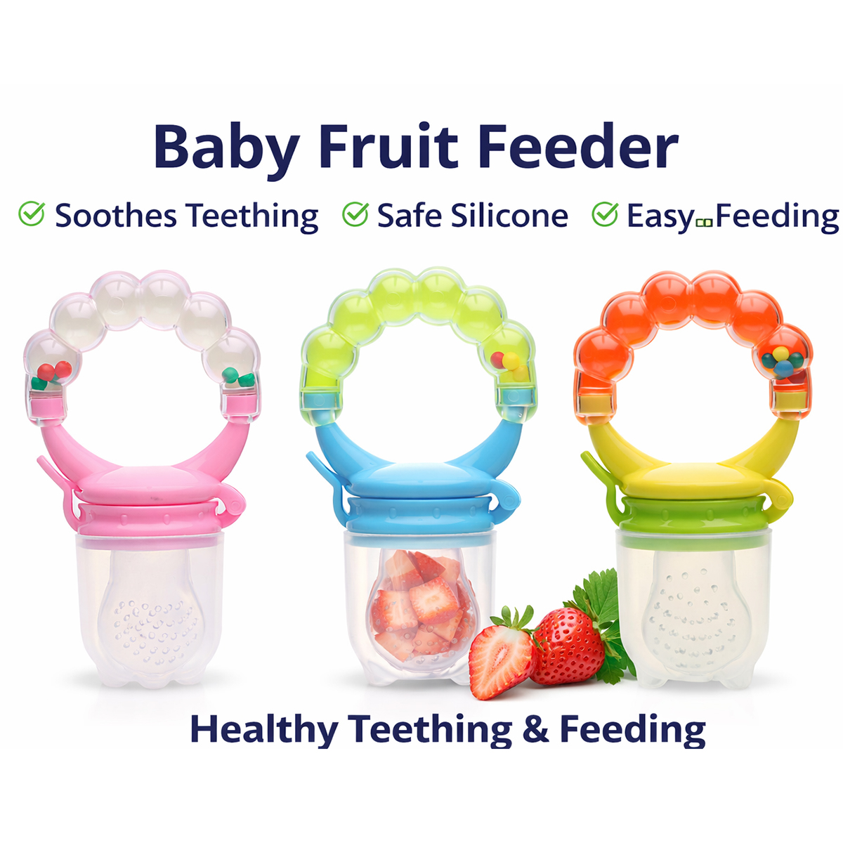 Baby Food Bites - Baby Fruit Feeder Pacifier, Silicone Baby