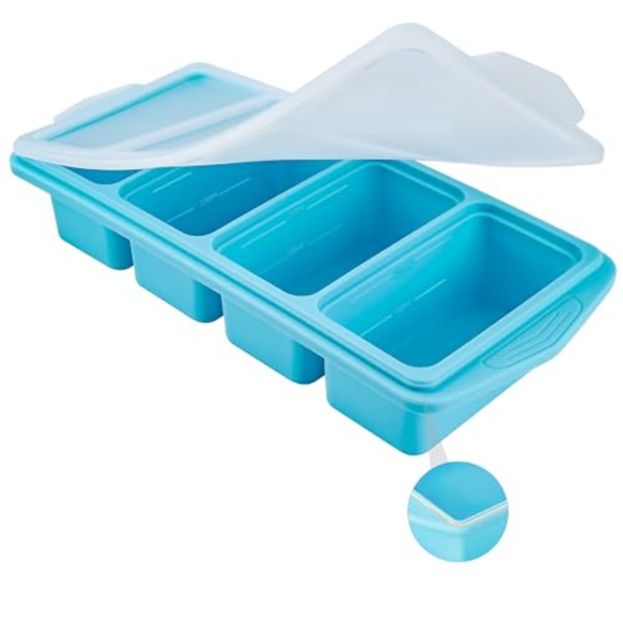 Baby Food Freezer Tray - Serenity Blue Silicone Freezer Tray with