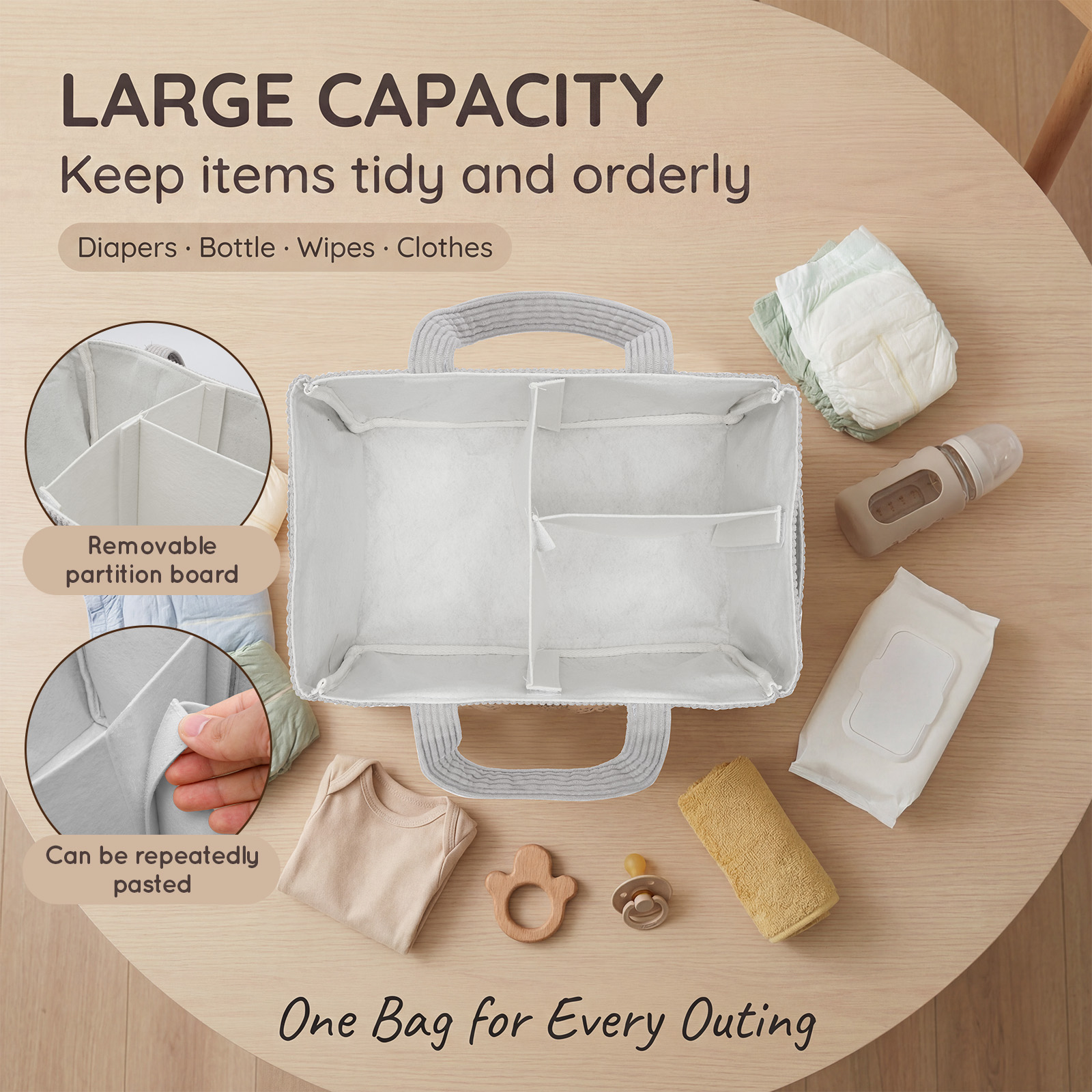 Portable Baby Diaper Caddy Org - огляд і ціна Baby Food Organizer