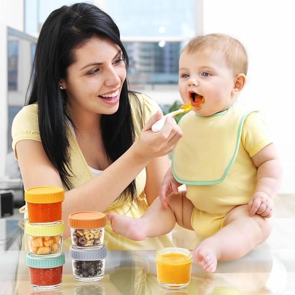 6pcs Mason Jar Glass Baby Food - огляд і ціна Baby Food Glass Jars