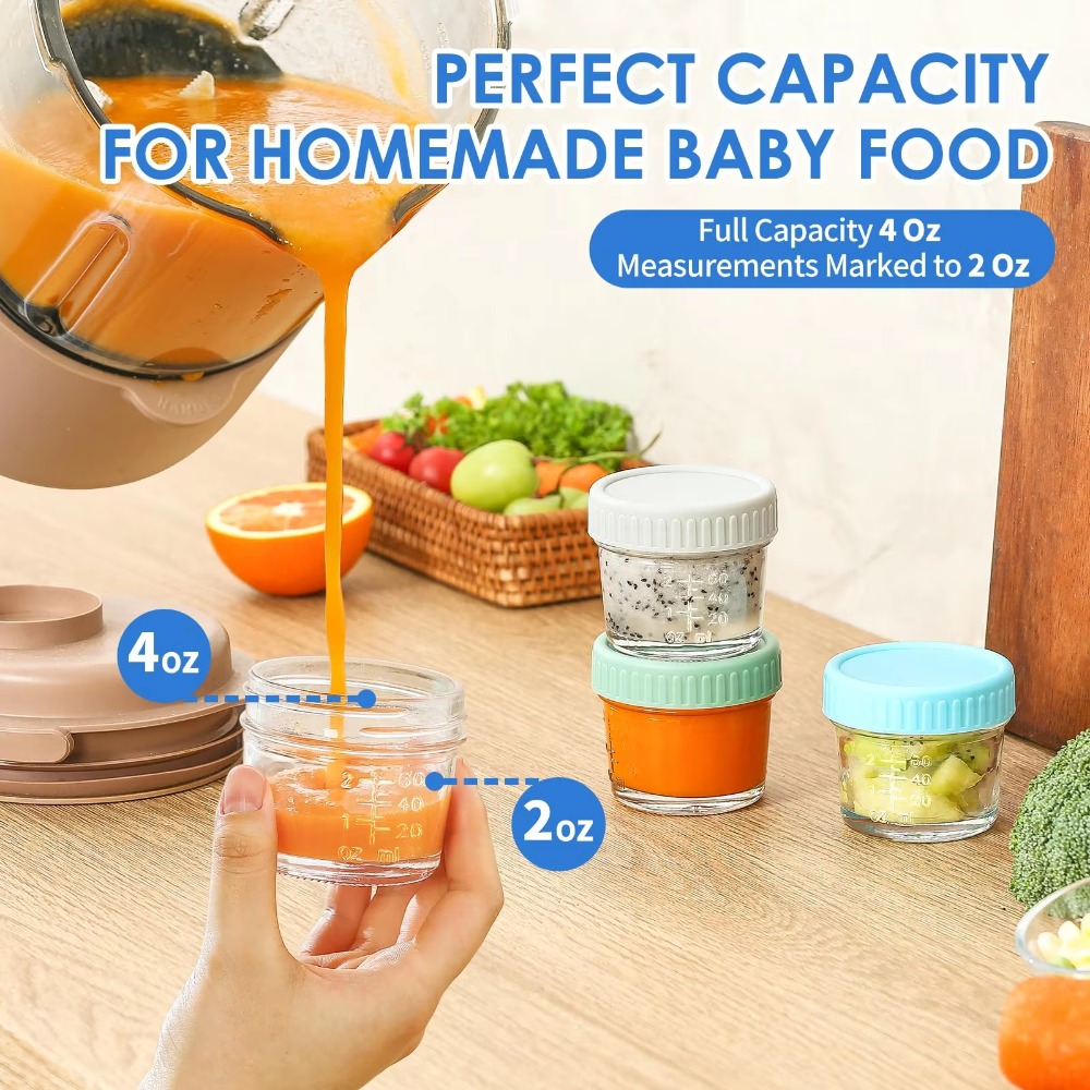 6pcs Mason Jar Glass Baby Food - огляд і ціна Baby Food Glass Jars