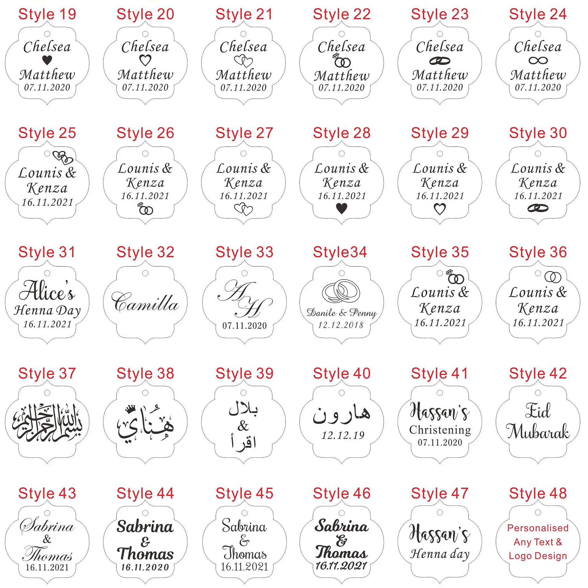 20/50/100Pcs Custom Wedding Pa - огляд і ціна Baby Food Plan
