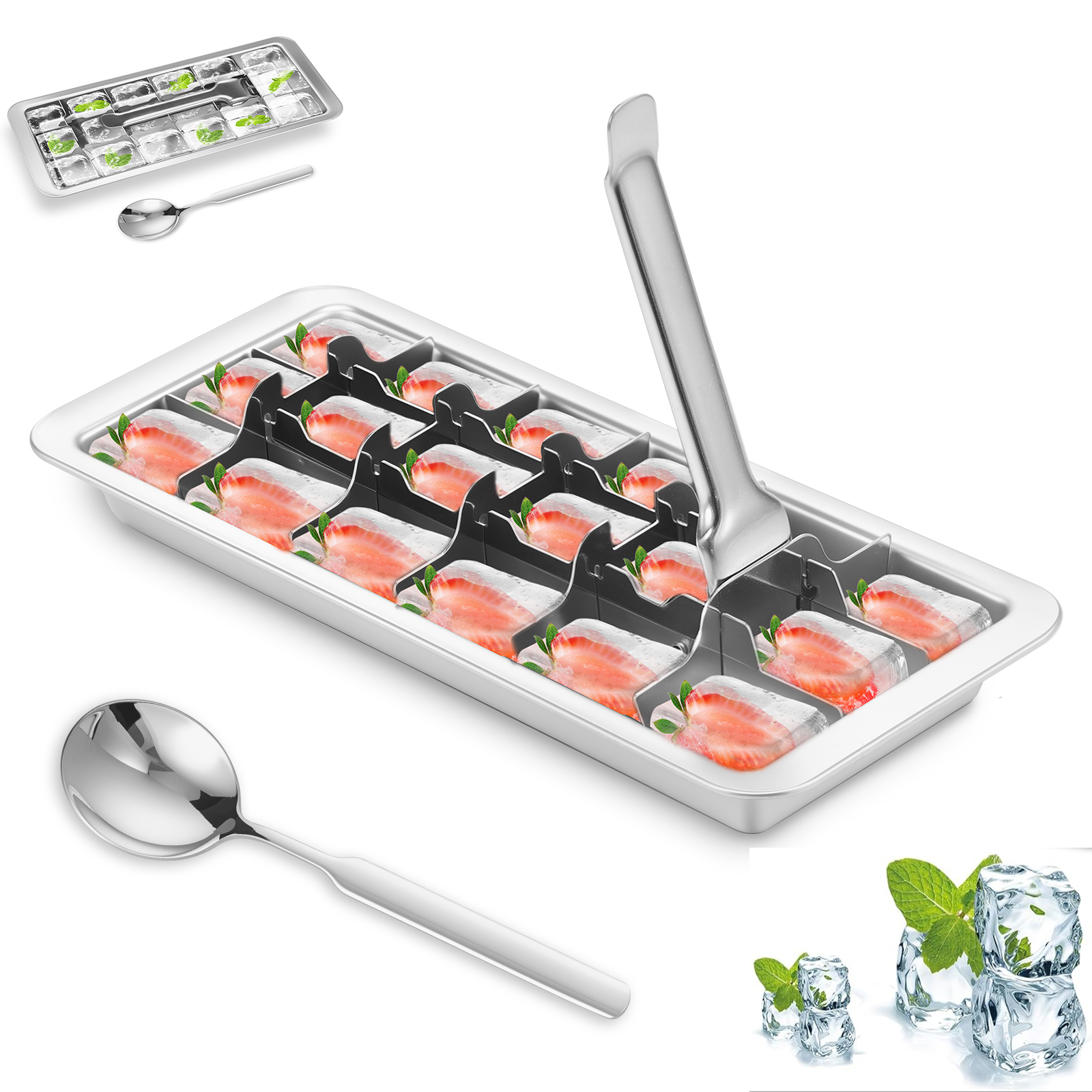 Vintage Stainless Steel Ice Cu - огляд і ціна Baby Food Freezer Tray