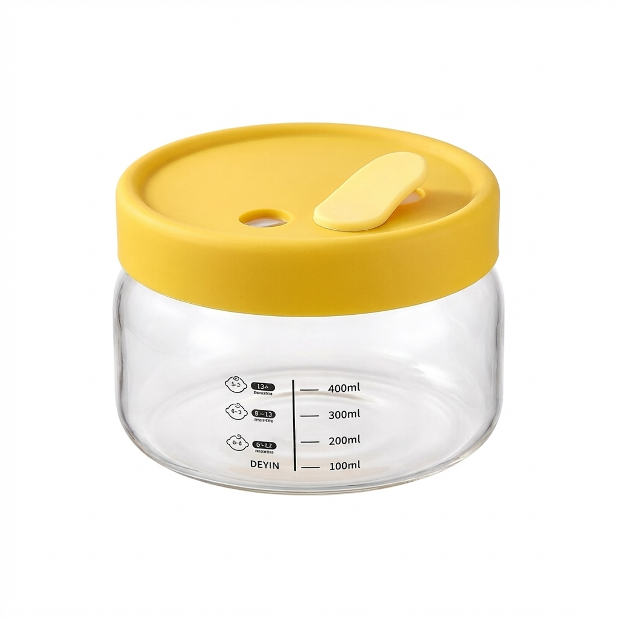 Yellow Glass Fresh Bowl – High - огляд і ціна Baby Food Glass Jars