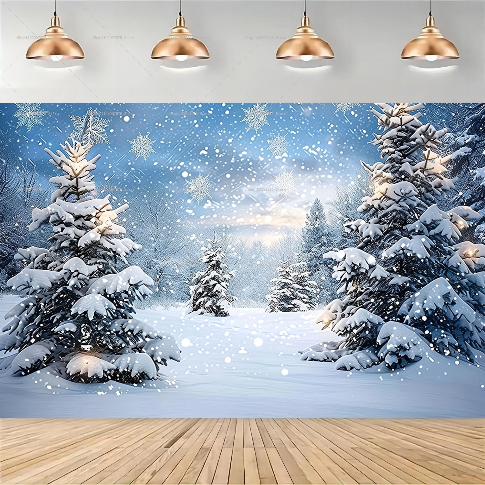 Snowy Forest Christmas Backdro - огляд і ціна Baby Food Plan