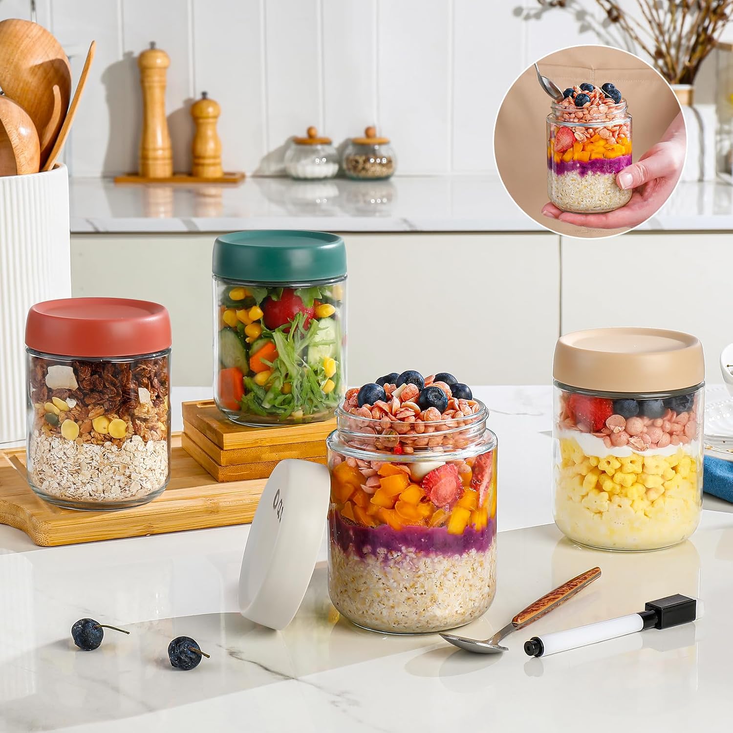 Glass Overnight Oats Container - огляд і ціна Baby Food Glass Jar