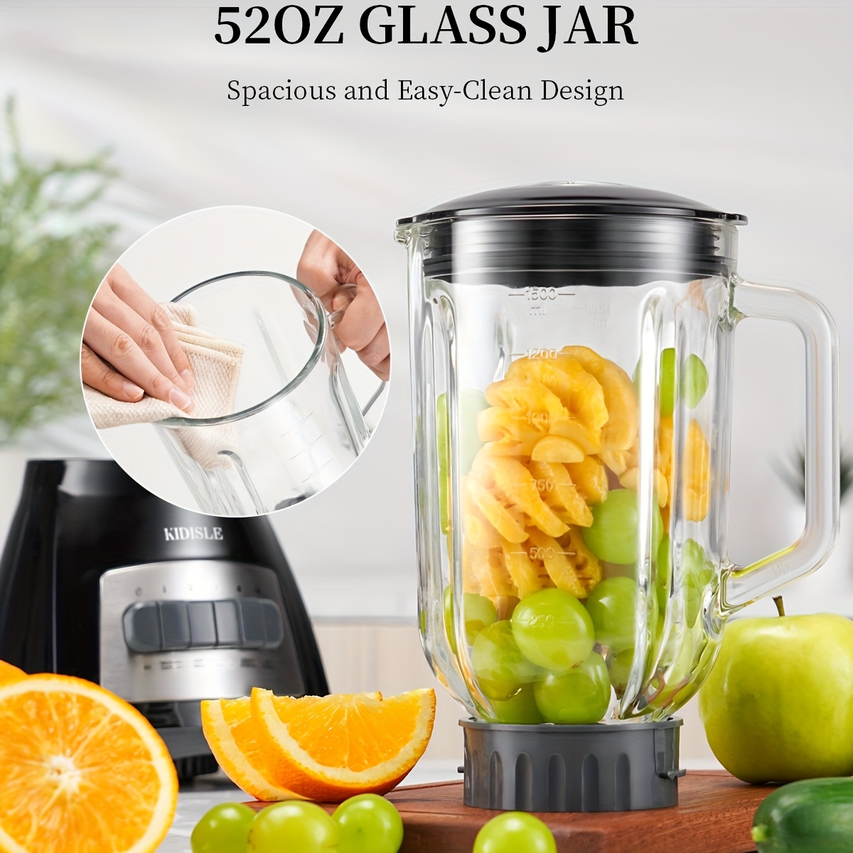 Smoothie Blender with 52 oz Gl - огляд і ціна Baby Food Glass Jars
