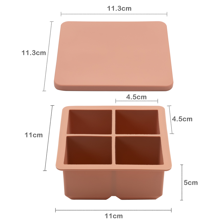 Food Grade Soft Silicone Squar - огляд і ціна Baby Food Freezer Tray