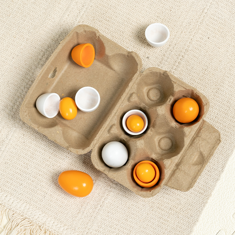 6pcs Wooden Eggs Toy Egg Kitch - огляд і ціна Baby Food Under 1 Year
