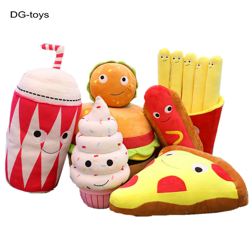 plush hamburger Pizza Toy ice  - огляд і ціна Baby Food Doll