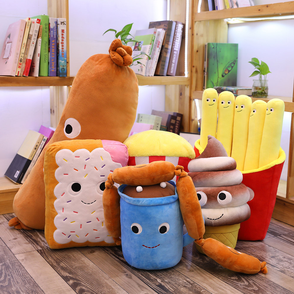 plush hamburger Pizza Toy ice  - огляд і ціна Baby Food Doll