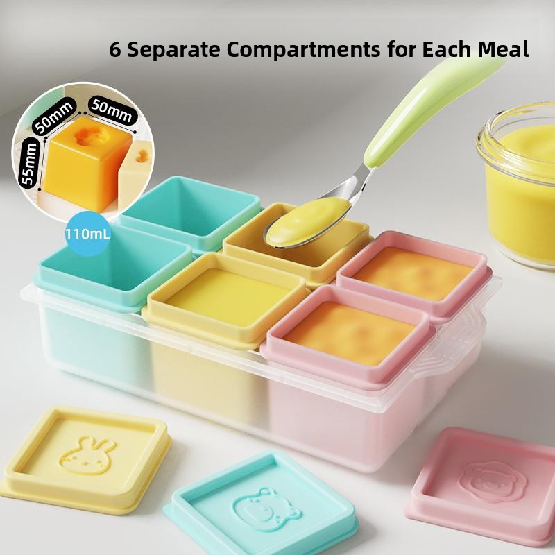 New 6-Pack Silicone Ice Cube T - огляд і ціна Baby Food Freezer Tray