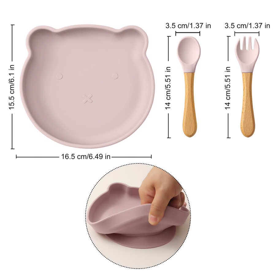 3PCS Cartoon Bear Silicone Suc - огляд і ціна Baby Food Grater