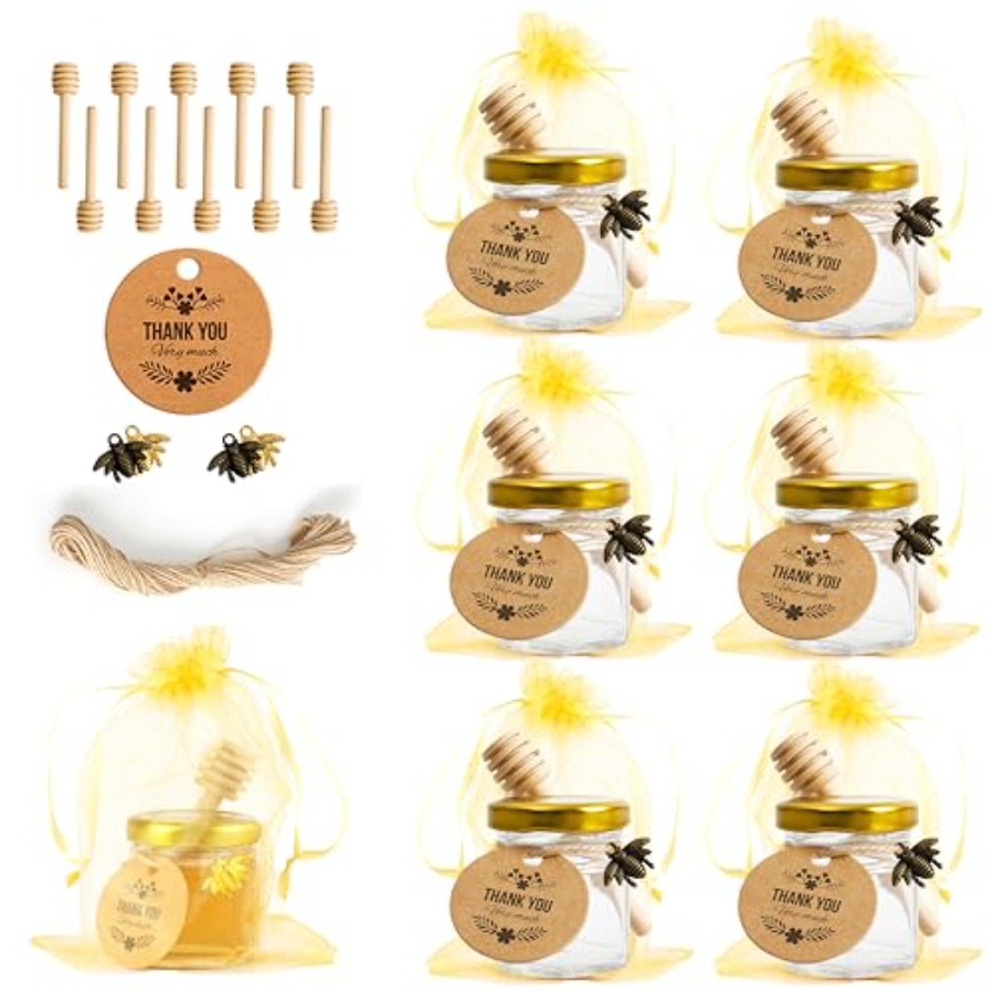 1.5oz 6Pack Mini Glass Hexagon - огляд і ціна Baby Food Glass Jars