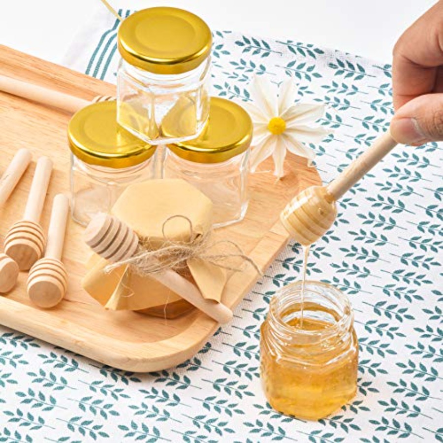 1.5oz 6Pack Mini Glass Hexagon - огляд і ціна Baby Food Glass Jars