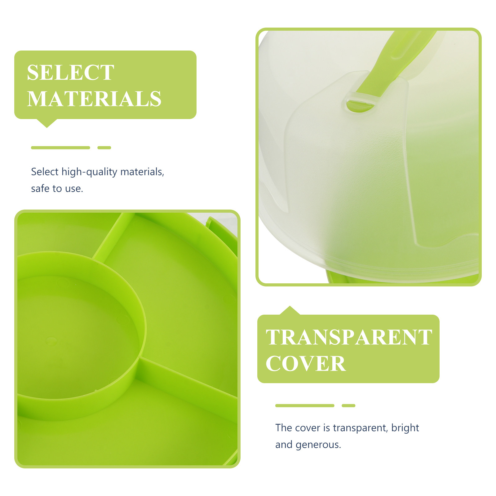 1Pcs 8 Inch Round Transparent  - огляд і ціна Baby Food Grade