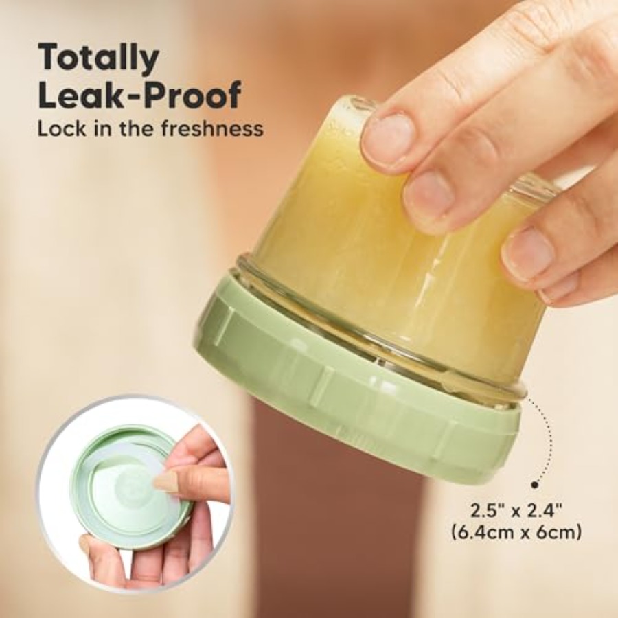 KeaBabies 6pk 4oz Glass Baby F - огляд і ціна Baby Food Glass Jars