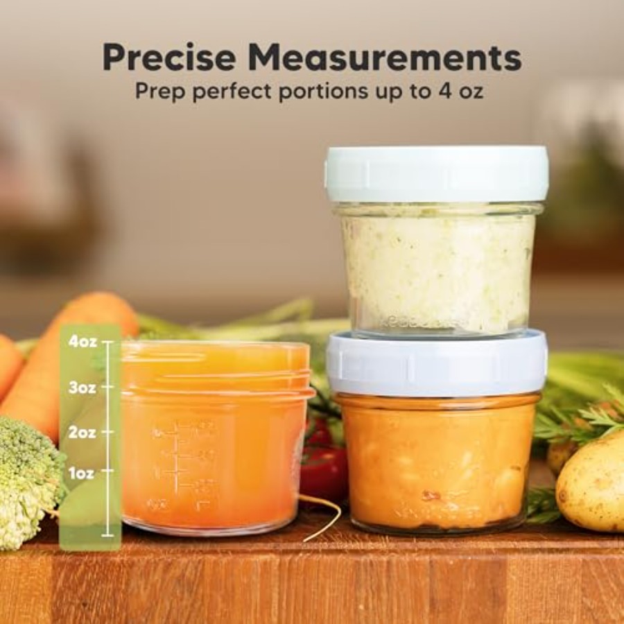 KeaBabies 6pk 4oz Glass Baby F - огляд і ціна Baby Food Glass Jars
