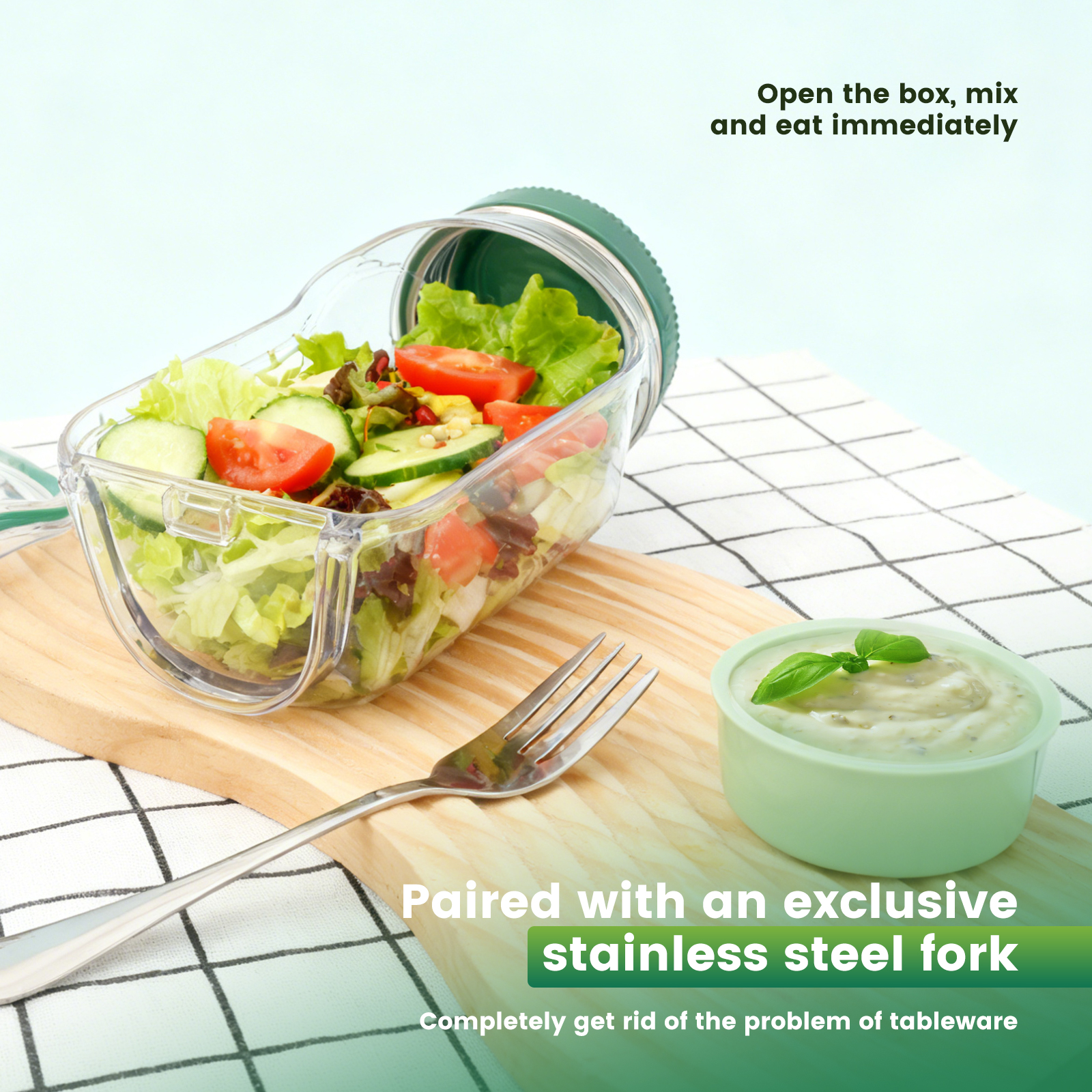 Salad Pod Salad Jar Portable S - огляд і ціна Baby Food Glass Jars