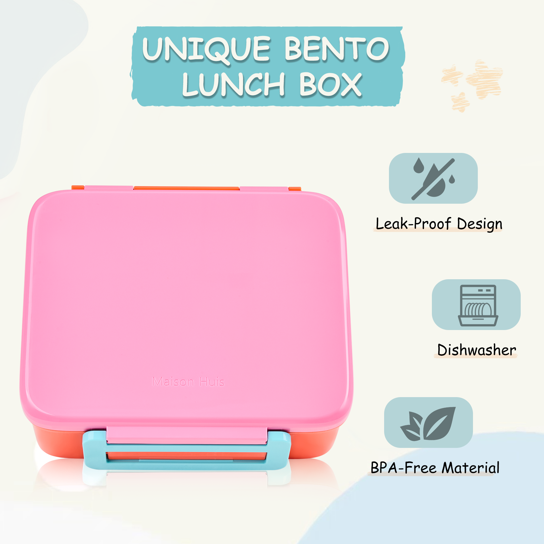 Bento Lunch Box for Kids with  - огляд і ціна Baby Food Storage